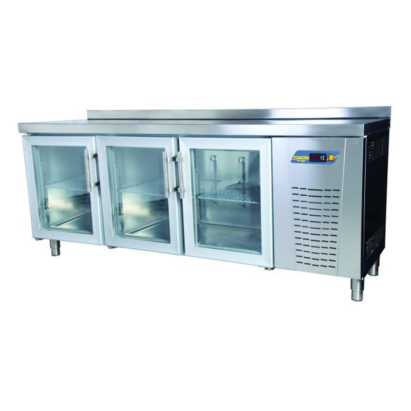 TPP-83-GD COUNTER TYPE 3-DOORS PATISSERIE REFRIGERATOR - WITH GLASS DOORS