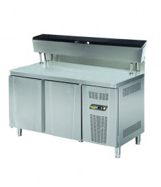 MUR-73-HL COUNTER TYPE - 3 DOORS REFRIGERATED MAKE-UP UNIT-12 GN 1/4 CONTAINERS,HIGH LEGS