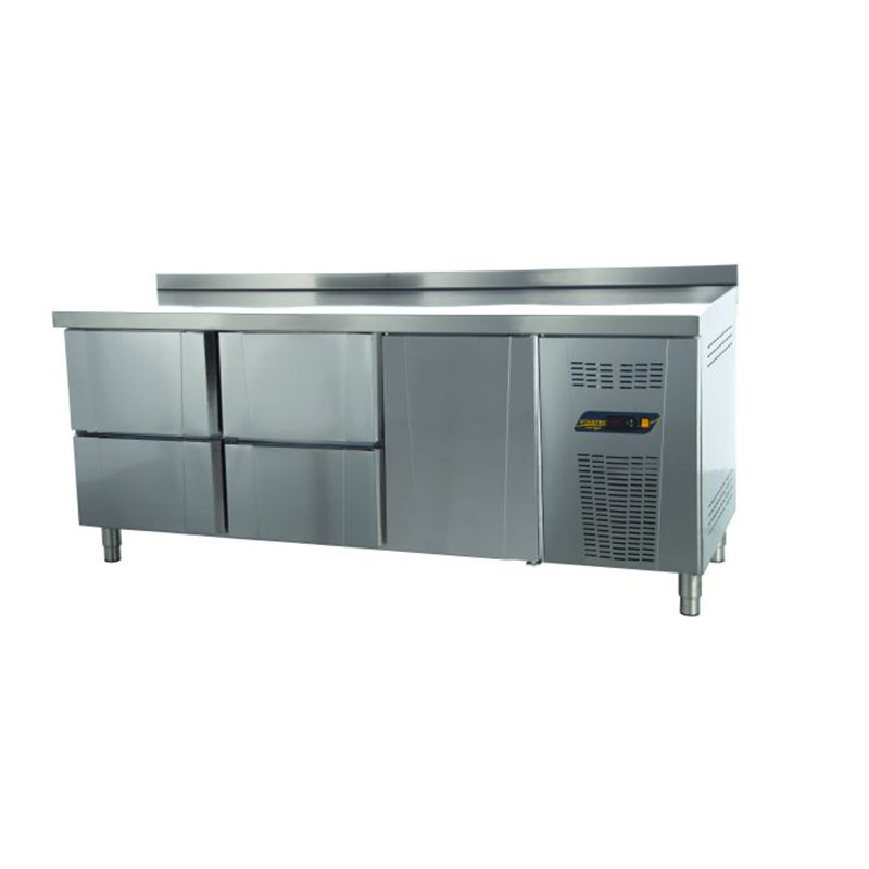 TNS-63-4D COUNTER TYPE SNACK DEEP FREEZER  - 4 DRAWERS + 1 DOOR