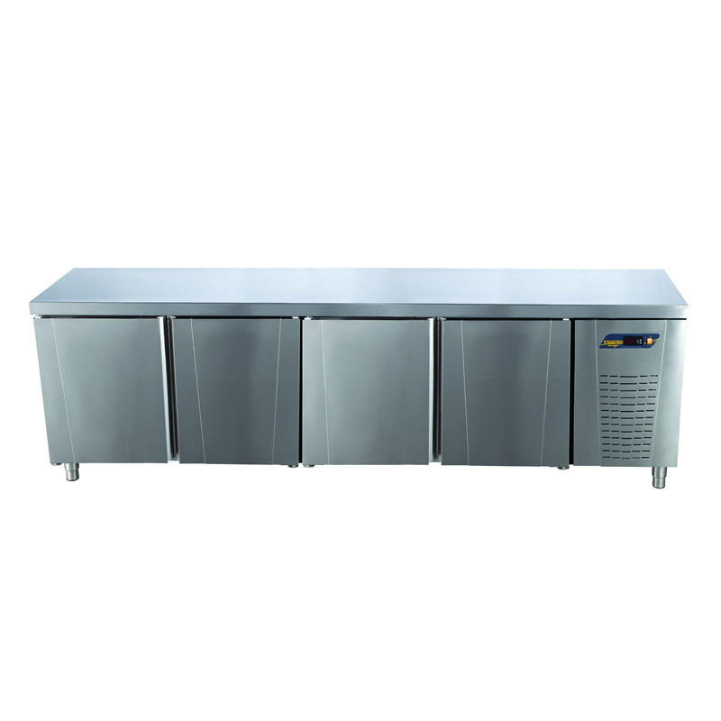 TNS-64-WOBS COUNTER TYPE 4-DOORS SNACK DEEP FREEZER - WITHOUT BACKSPLASH