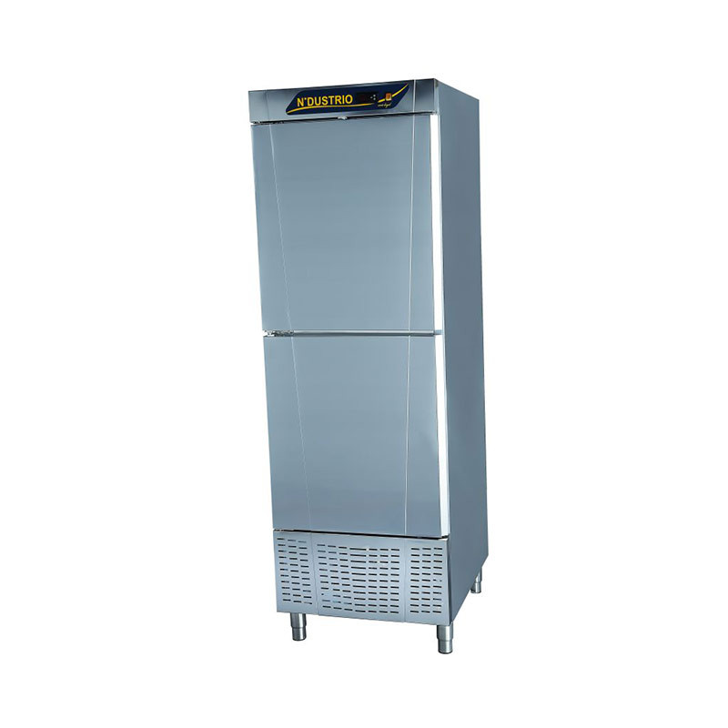 CPS-102-UC UPRIGHT SNACK REFRIGERATOR - 2 HALF DOORS, COMPRESSOR UP