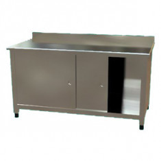 CT-6140 MEUBLE BAS INOX PORTES COULISSANTES