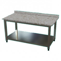 NTMT-8160-BS WORKING TABLE WITH MARBLE TOP - WITH BOTTOM SHELF