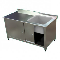 SUC-7140-55 WORKING TABLE WITH CUPBOARD AND SINK